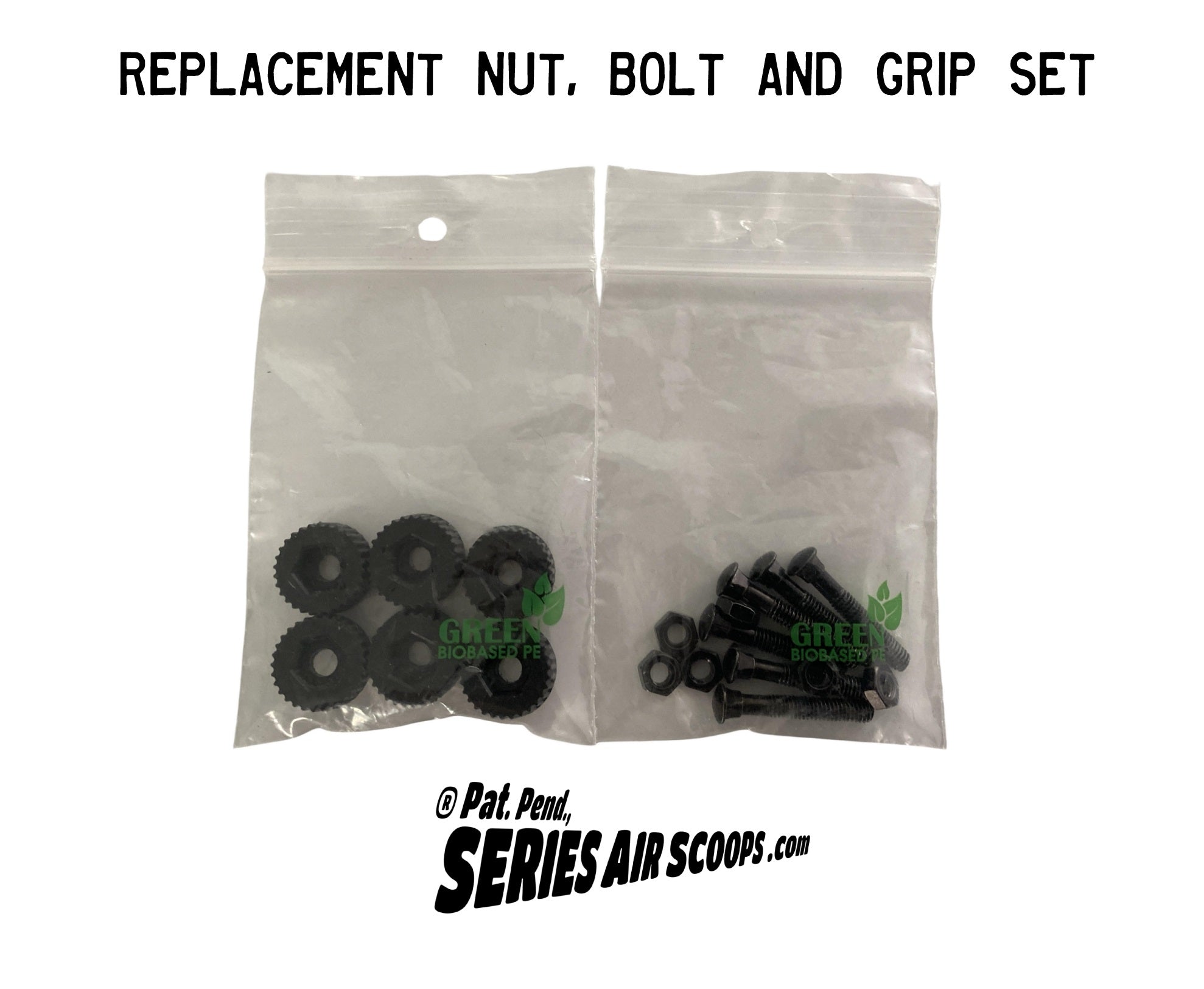 REPLACEMENT NUT, BOLT AND GRIP FULL SET FOR 1 AIR SCOOP