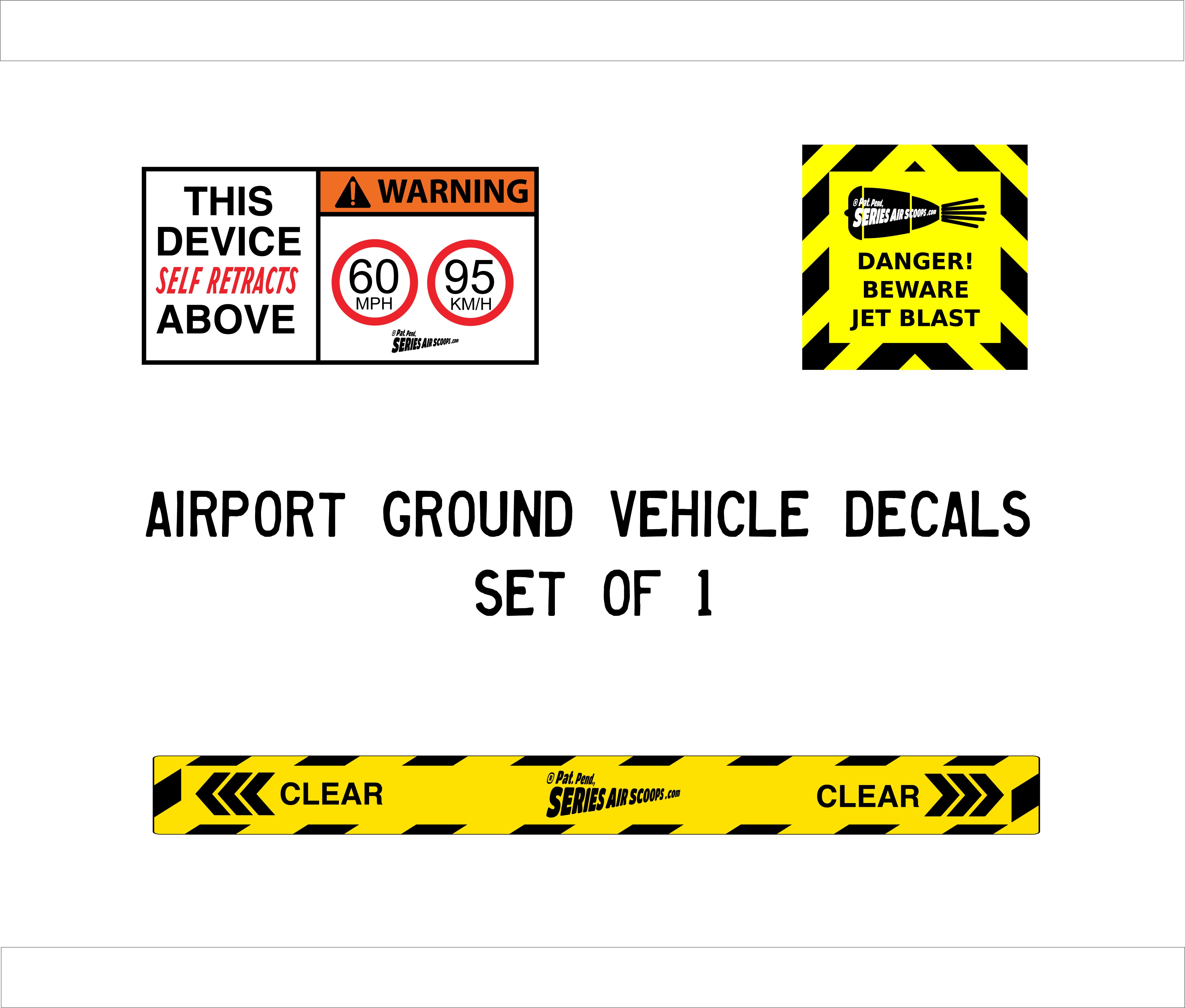 AIRPORT GROUND VEHICLE DECAL SET